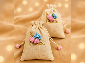 Handmade Jute Potli Bag Set