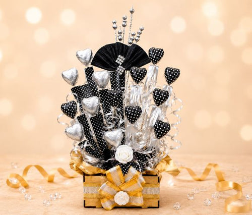 Black & White Designer Chocolate Arrangement