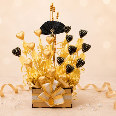 Black & White Designer Chocolate Arrangement