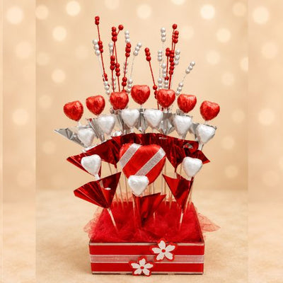 Red & White Heart Chocolate Box
